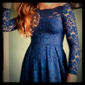 Vintage, floral, and laced dress